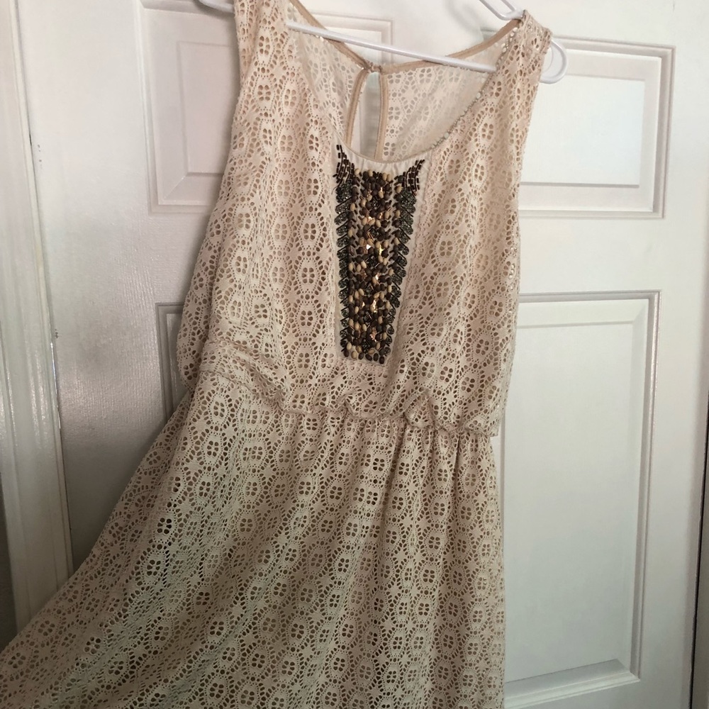 Maurice’s high-low cream dress